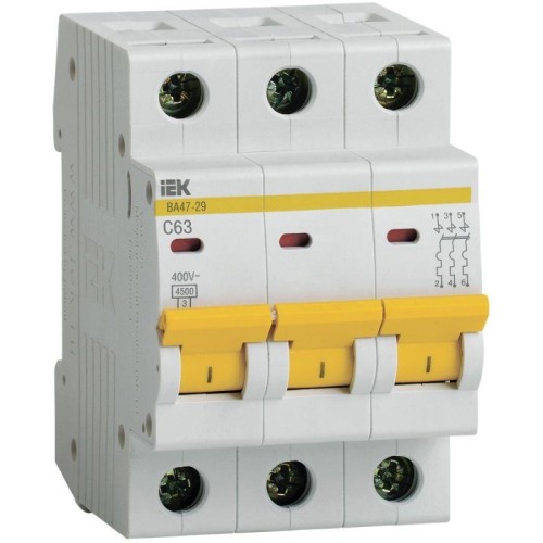 Avtomatik elektrikaçarı ВА47-29 3Р63А 4,5кА х-ка С İEK MVA20-3-063-C Avtomatik elektrikaçarı ВА47-29 3Р63А 4,5кА х-ка С İEK MVA20-3-063-C