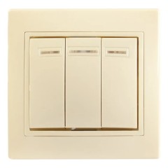 Elektrik açarı 3lü BC10-3-0-KKm 10A Kvarta krem İEK