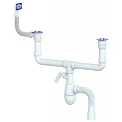 B740V qoşa sifon moyka üçün 1/2 ø40xø40/50 Unicorn B740V