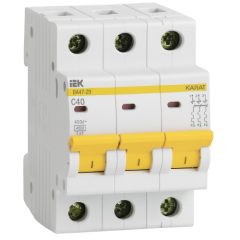 Avtomatik elektrikaçarı ВА47-29 3Р40А 4,5кА х-ка С İEK MVA20-3-040-C