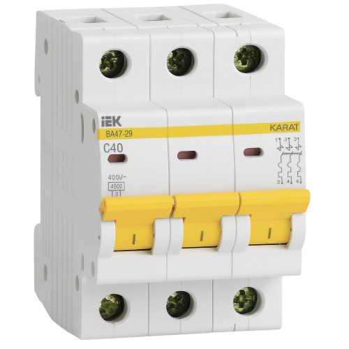 Avtomatik elektrikaçarı ВА47-29 3Р40А 4,5кА х-ка С İEK MVA20-3-040-C Avtomatik elektrikaçarı ВА47-29 3Р40А 4,5кА х-ка С İEK MVA20-3-040-C