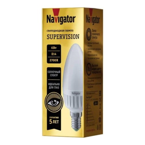Lamp 80545 NLL-C37-6-230-2,7K-E14-FR-SV Navigator 80545