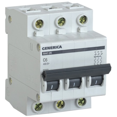 2x50A C tipli 4.5kA Avtomat BA47-29 Generica BA47-29-2-50