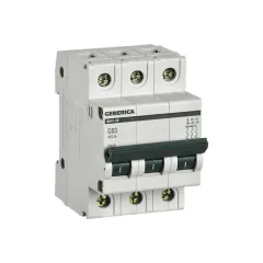3x63A C tipli 4.5kA Avtomat BA47-29 Generica BA47-29-3-63