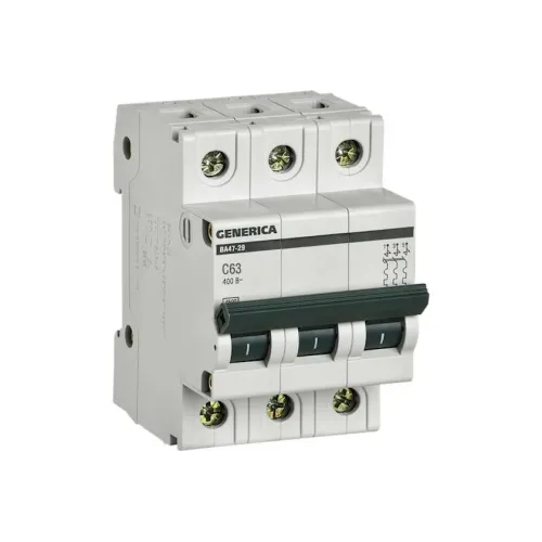 3x63A C tipli 4.5kA Avtomat BA47-29 Generica BA47-29-3-63 3x63A C tipli 4.5kA Avtomat BA47-29 Generica BA47-29-3-63