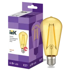 Led E27 ST64 360° 6W 2700k 230V İEK