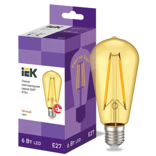 Led E27 ST64 360° 6W 2700k 230V İEK