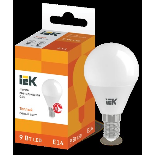 Led E14 kürə G45 9W 3000k 230V İEK