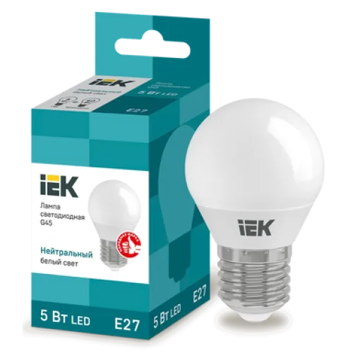 Led E27 kürə G45 5W 4000k 230V İEK