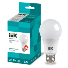 LED E27 Sphere A80 25W 4000K 230V IEK
