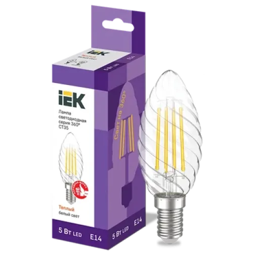 Led E14 şam ST35 360° 5W 3000k 230V İEK