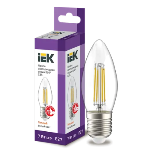 Led E27 şam C35 7W 3000k 230V İEK