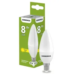 Lampa led şam C35 8W 3000K E14 Generica