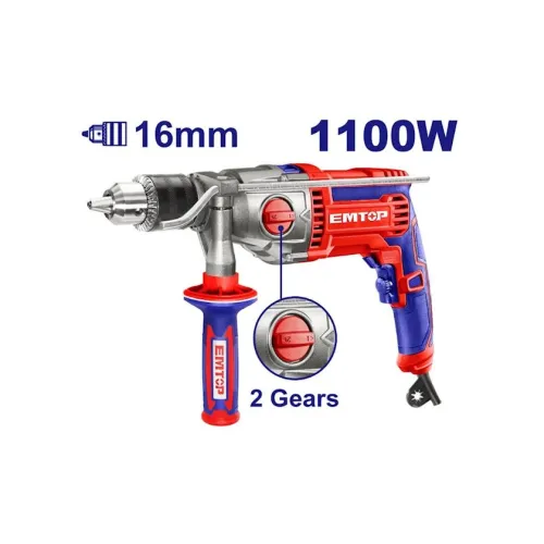 Professional drel zərbəli 1100W Emtop EMDL21101 Professional drel zərbəli 1100W Emtop EMDL21101
