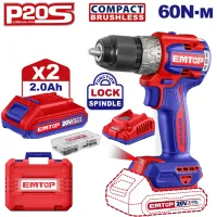 Drel-şurup bağlayan batareyalı zərbəli 60nm 20V Emtop