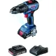 Drel batareyalı GSB 18V-50 2x2.0Ah BOSCH 06019H5100