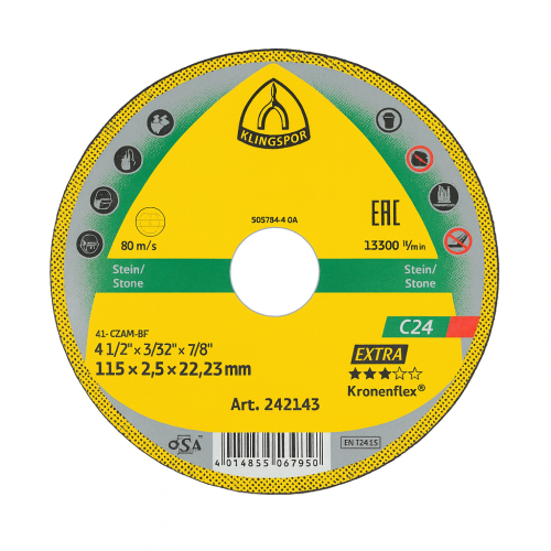 Disk daş 115 fibra C24 Klingspor