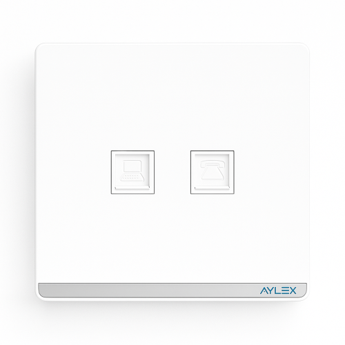 Telefon+kompyuter RJ45 yuvası Cat5 A4 ağ Aylex 1-47 Telefon+kompyuter RJ45 yuvası Cat5 A4 ağ Aylex 1-47