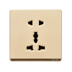 Universal elektrik yuvası+sadə 16A A4 qızılı Aylex 1-6