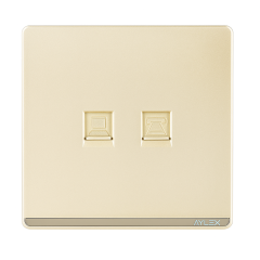 Telefon+kompyuter RJ45 yuvası A4 qızılı Aylex 1-13