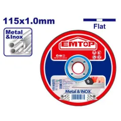 Disk metal 115x1.0mm Emtop EACD101151