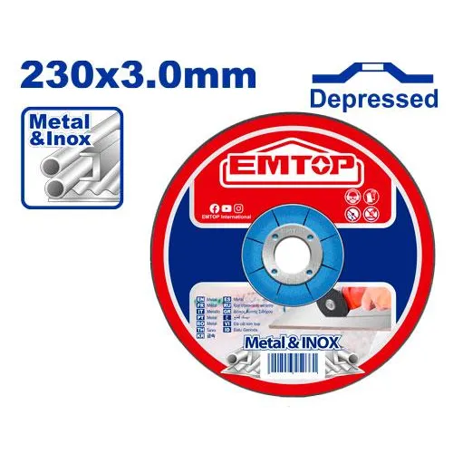 Disk metal göbəkli 230x3x22.2mm Emtop EACDH302301 Disk metal göbəkli 230x3x22.2mm Emtop EACDH302301