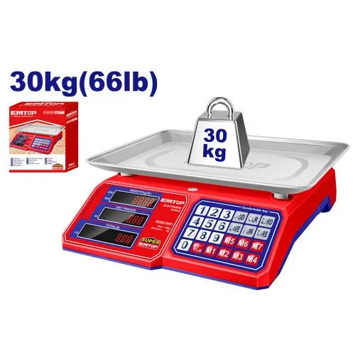 Elektron tərəzi 30kq Emtop EESE23001