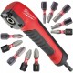 Əyri ucluq aləti 90° və sverlo dəsti 11 parça Milwaukee 4932471274
