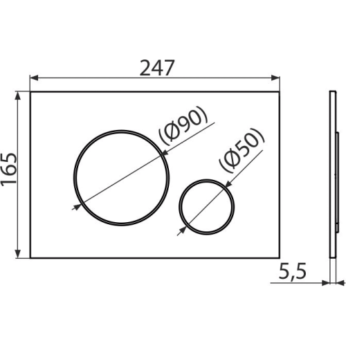 Düymə asma unitaz üçün M678 Alca