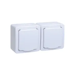 Razetka 2li RSb22-3-QPBb kontaklı Hermes plus ağ İEK