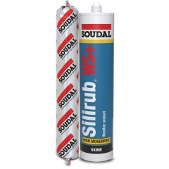 Silikon silirub Soudal WS+ 600ml qara