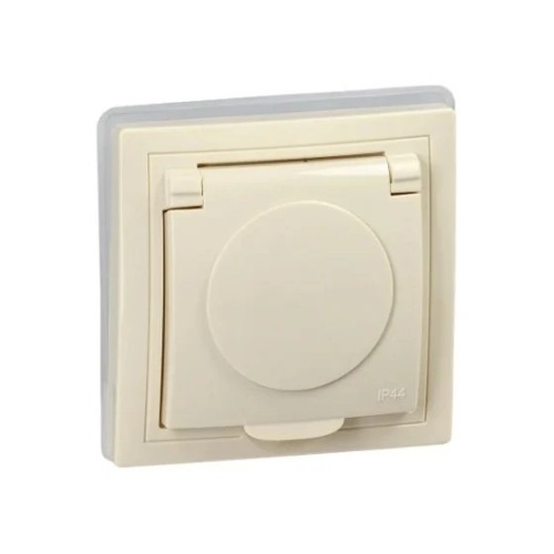 Rosette 1 with RSBŞ10-3-KKM Protective Covered Lid 16a quarting cream iek