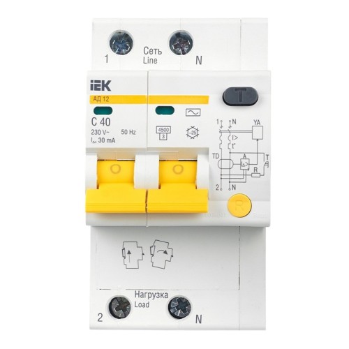 Differensialavtomatik elektrikaçarı АD12 2Р C4030mА İEK MAD10-2-040-C-030