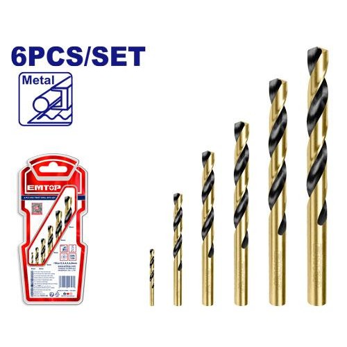 Sverlo dəsti metal 6lı Emtop ETDBB11065 Sverlo dəsti metal 6lı Emtop ETDBB11065