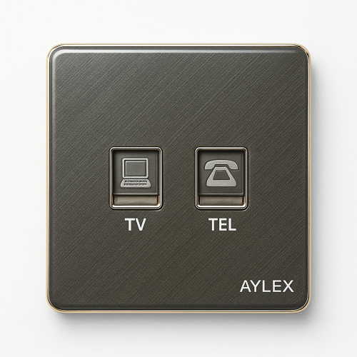 Telefon+kompyuter yuvası K2akrilik boz Aylex 1-81 Telefon+kompyuter yuvası K2akrilik boz Aylex 1-81