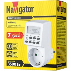 Taymer  NTR-ES01-WH elektron rozetka Navigator 61555