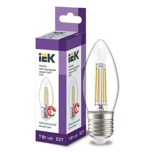 Led E27 şam ST35 360° 7W 4000k 230V İEK