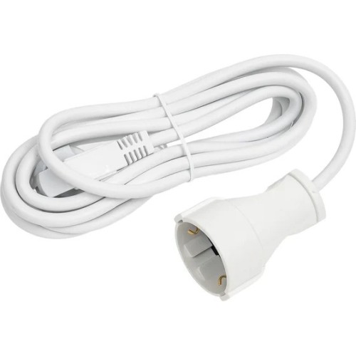 Вилка заземления со шнуром «мама-папа» 3м белая MAKEL