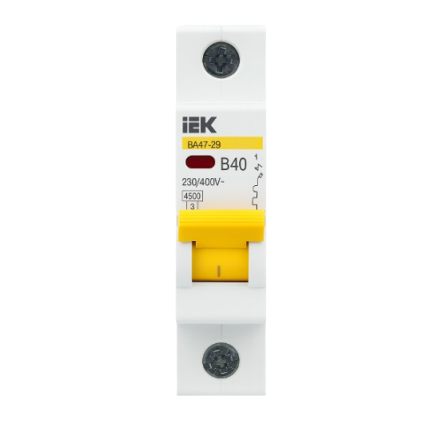 Avtomatik elektrikaçarı ВА47-29 1Р40А 4,5кА х-ка В İEK BA47-29-1-40-B Avtomatik elektrikaçarı ВА47-29 1Р40А 4,5кА х-ка В İEK BA47-29-1-40-B