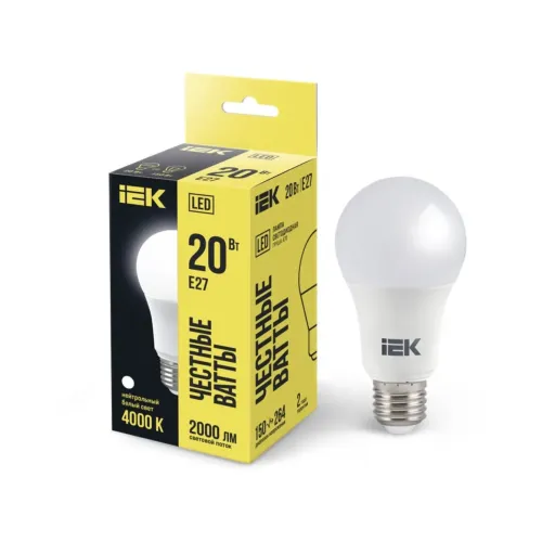 Diodlu işıq lampasıA60 kürə 20Vt230V 4000K E27 İEK