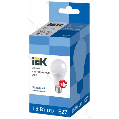 Diodic Lampasa60 Sphere 15VT230V 6500K E27 IEK LLE-A60-15-230-65-E27