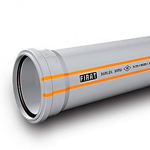 125/250 Dubleks 3.2 mm tullantı su borusu Fırat 7030125025 125/250 Dubleks 3.2 mm tullantı su borusu Fırat 7030125025