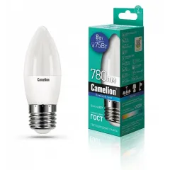 LED lampa Camelion LED8-C35-865-E27 13372, 8Vt, 6500K