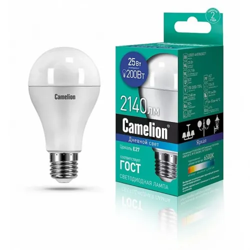 LED lampa Camelion LED25-A65/865/E27 13573, 25Vt, 6500K