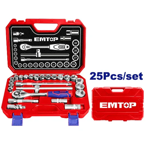 Trişotka açar dəsti 25 parça Emtop ESKT12251